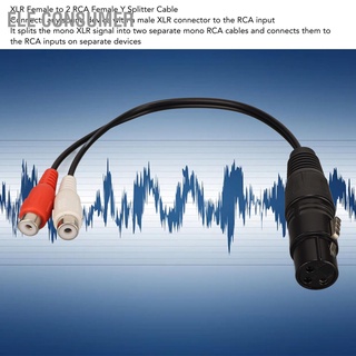 Ele สายเคเบิลแยก Xlr ตัวเมีย เป็น 2 Rca Y 3pin Dual 1 สําหรับเครื่องขยายเสียงไมโครโฟน