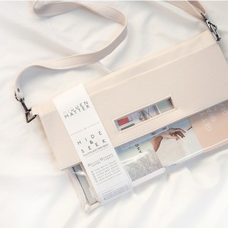 HIDE AND SEEK BAG / PU LEATHER MATERIAL / BEIGE COLOUR