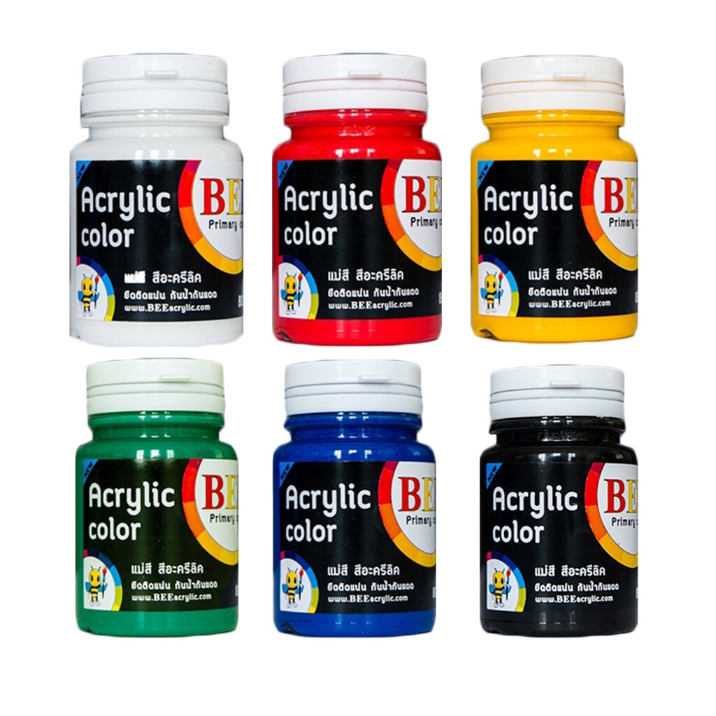 ชุดสีอะคริลิค Beehive บีไฮฟ 80 มล. กันน้ำ สีด้าน Acrylic Color
