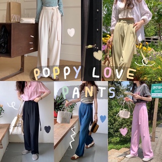 chuuchop_พร้อมส่ง(C7786)✨🧤🧸Poppy love pants กางเกงขายาวทรงสวย แต่งสายเข็มขัด มี5สี