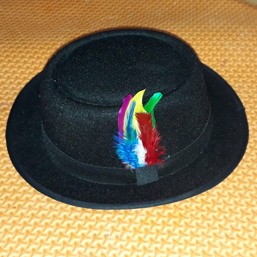 PORK PIE HAT FUR BAG HAT