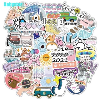 (Babystar) สติกเกอร์ ลายการ์ตูนน่ารัก กันน้ํา 50 ชิ้น 2021