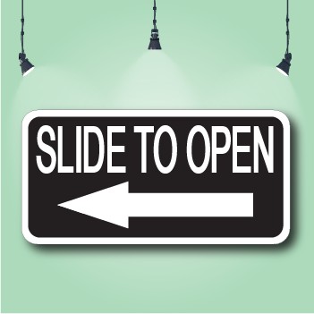 E356LP SLIDE TO OPEN PP SIGN BOARD 100X200MM.WE ACCEPPT CUSTOM-MAKE ORDER.