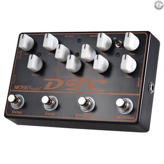 Mosky Dtc 4 - In - 1 แท่นเหยียบเอฟเฟ็คกีตาร์ไฟฟ้า + Overdrive + ห่วง + Delay