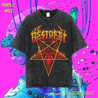 เสื้อยืด ขนาดใหญ่ พิมพ์ลาย Haze Bestreet สีม่วง | หินล้างทําความสะอาด | เสื้อยืด ขนาดใหญ่ | เสื้อท็อปสามารถปรับแต่งได้