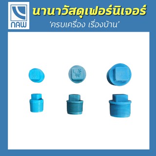 ปลั๊กอุด หัวอุด PVC เกลียวนอก ขนาด ½”, ¾” 1”