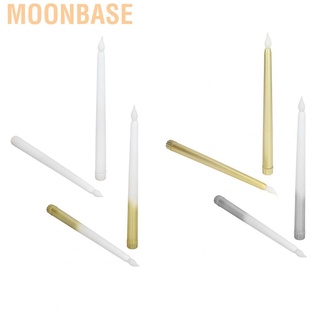 Moonbase LED Taper Candles  Soft LED Candle Sticks Plastic Wiring Free Long Battery Life for Wedding Children Birthday Party