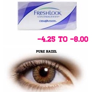 SHOP120 ลด120฿ Freshlook Colorblends สีPureHazel สายตา-425ถึง-800