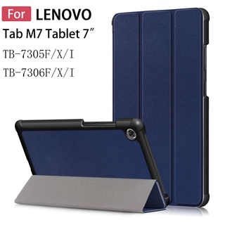 เคสแท็บเล็ต หนัง PU น้ําหนักเบา พร้อมขาตั้ง สําหรับ Lenovo Tab M7 Tablet 7 นิ้ว (All Gen 3 2 1 2021 2019) Lenovo Tab M7 Model TB-7305F 7305L 7305X 7306F 7306X 7306I