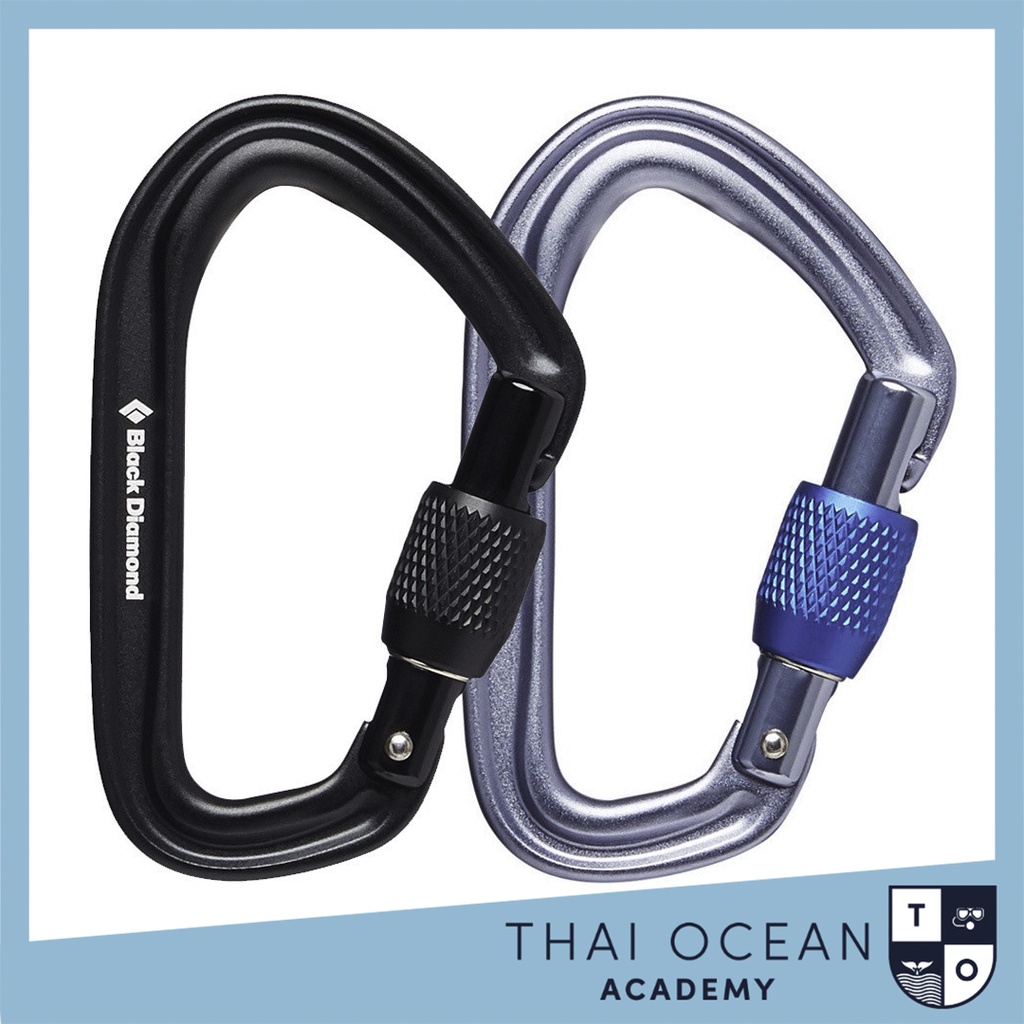 คาราบิเนอร์ อุปกรณ์ ปีนเขาโรยตัว ปีนหน้าผา BLACK DIAMOND HOTFORGE SCREWGATE CARABINER