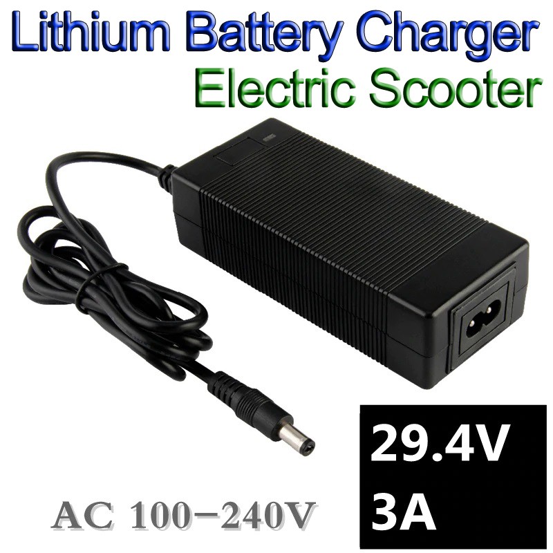 อะแดปเตอร์ ชาร์จไฟ Lithium Battery Charger 29.4V 3A หัวขนาด DC 5.5 * 2.1mm สำหรับ สกู๊ตเตอร์ไฟฟ้า (E