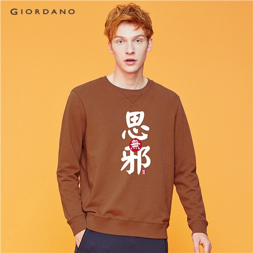 GIORDANO MEN Printed crewneck sweatshirt 91099641