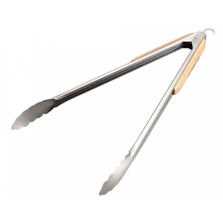 BBQ WOOD GRIP TONGS 35CM UG-3228