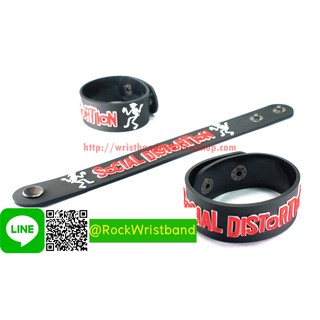 Social Ditortion ขายริสแบนด์  SDN302NA Wristband สายรัดข้อมือวงร็อค