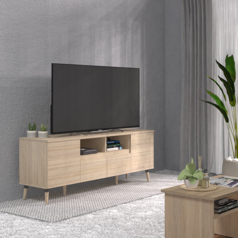 Inhome Furniture ชั้นวางทีวี W160xD40xH58 รุ่น TV-1663 Inhome Furniture TV-1663 TV Cabinet W160xD40x