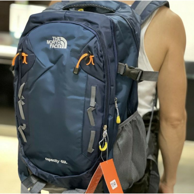 Tnf กระเป๋าเป้สะพายหลัง the north face กระเป๋าเป้สะพายหลังกลางแจ้ง 50L