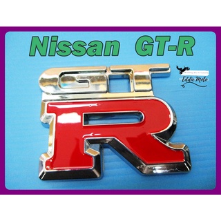 NISSAN GT-R LOGO "RED" FRONT GRILLE (1 PC.) // โลโก้ติดกระจังหน้า NISSAN GT-R สีแดง พร้อมกาวติด  สินค้าคุณภาพดี