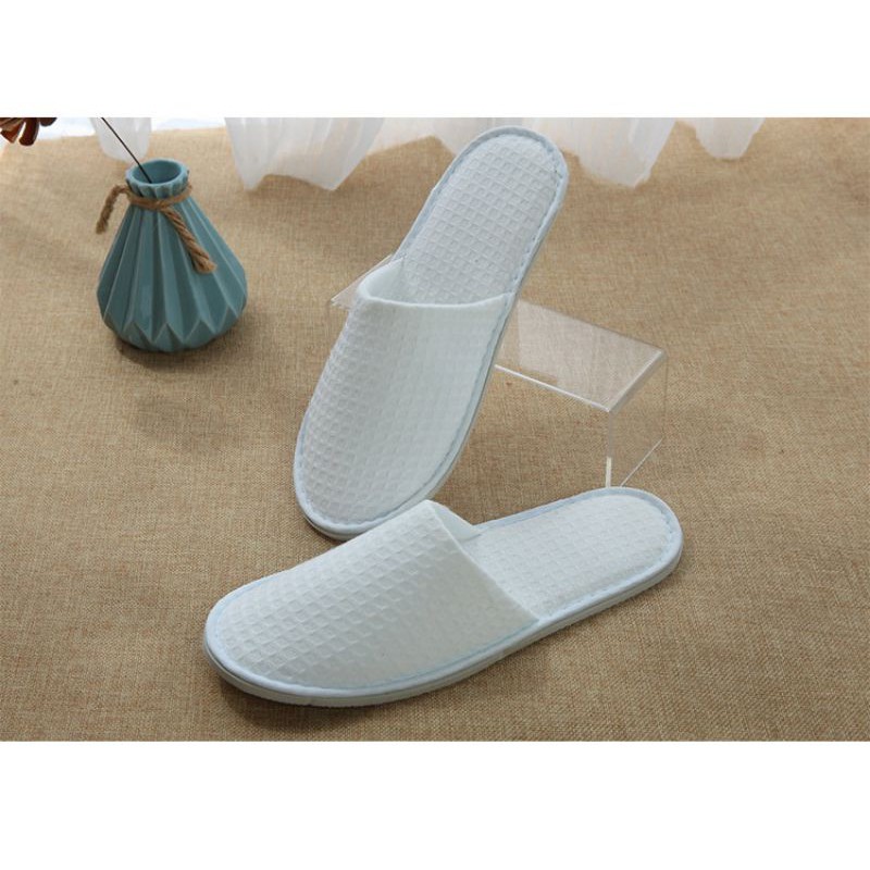 พร้อมส่ง​รองเท้าสลิปเปอร์​ รองเท้าเดินในบ้าน​ ผ้ารังผึ้ง