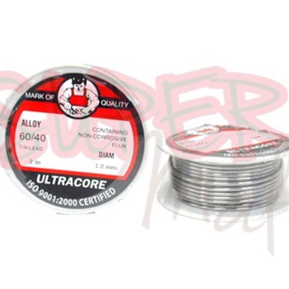 [ราคาถูก!!] ตะกั่วบัดกรี น้ำยาประสาน [ULTRACORE อันตราคอร์] ตะกั่วของแท้  60/40 มีขนาด 2 เมตร🔫