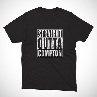 เสื้อยืดคอกลมสีดำพิมพ์ลายจากภาพยนตร์ straight outta compton