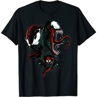 เสื้อยืด พิมพ์ลายกราฟิก Marvel Spider-Man Venom และ Carnage สําหรับผู้ใหญ่S-5XL