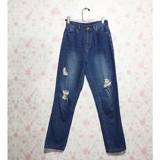 Japanese Jeans (J-328) กางเกงยีนส์ผ้ายืด มือสอง เอวสูง ไซด์ M