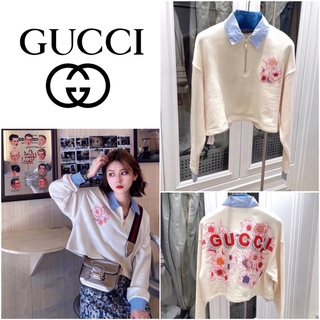 เสื้อคอปกแขนยาว Gucci Lovelight Cotton Sweatshirt