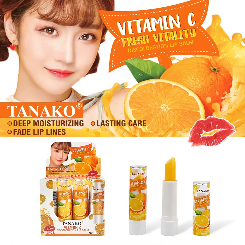 HT361 ลิปมัน TANAKO ลิปบาล์มส้ม บำรุงริมฝีปาก ช่วยให้ปากชุ่มชื้น แก้ปากแห้ง ปากดำ