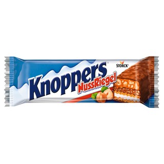 Storck Knoppers Nussriegel 40 G บิสกิตทรงสี่เหลี่ยมที่มีชื่อเสียงและอร่อย สอดไส้ครีม ช็อกโกแลต