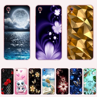 A35- เคสโทรศัพท์ซิลิโคน แบบนิ่ม ลายดอกไม้ และดวงจันทร์ กันกระแทก สําหรับ Vivo y1s y31 2015 y51 2015 y90 y91c