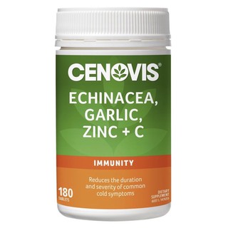 Cenovis Echinacea, Garlic, Zinc &amp; C - Contains Vitamin C - 180เม็ด(พรีออเดอร์)