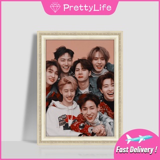 【PL】คริสตัลครอสติช ภาพจิตรกรรม 5d DIY Got7 Members สไตล์เกาหลีสําหรับติดตกแต่งผนังบ้าน 30x40ซม./40x50ซม.