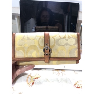 Sale**👜กระเป๋าสตางค์ใบใหญ่Coachแท้มือสอง