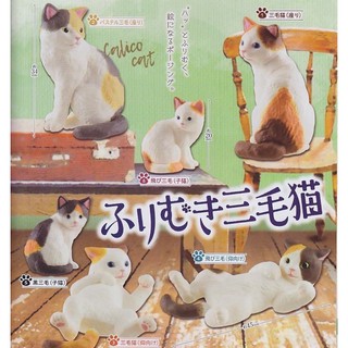 🅟🅕 กาชาปองน้องแมวสามสี Furimuki Calico Cat gashapon