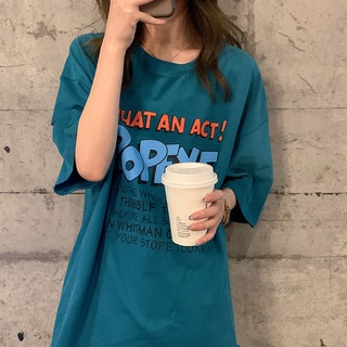 เสื้อยืดผ้าฝ้ายพิมพ์ลายแฟชั่นราคาต่ำสุดเสื้อยืดแขนสั้น oversize เสื้อผ้าแฟชั่นวัยรุ่น สไตล์เกาหลี เสื้อโอเวอร์ไซส์ผู้หญิ