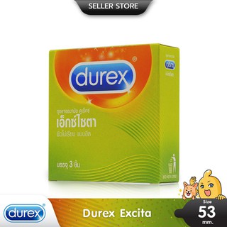 Durex Excita ดูเร็กซ์ ถุงยางอนามัย เอ็กซ์ไซตา 53มม. ( 2กล่อง )