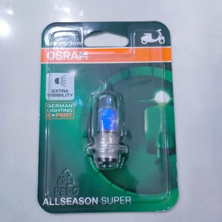 หลอดไฟซีนอน(OSRAM)T19สีรุ้งall season ระหัส4008321478214ใช้กับรถ4จังหวะทุกรุ่นเช่น WAVE,SONIE,SMASH,CILCK,MSX-125(เก่า)