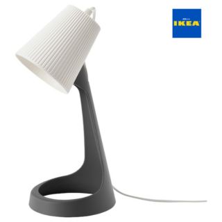 GO_ IKEA {พร้อมส่ง+แท้100%}SVALLET สวัลเล็ตโคมไฟโต๊ะทำงาน, เทาเข้ม, ขาว, โคมไฟอิเกีย