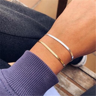 Fashion Simple Snake Chain Women Men Chain Bracelets Couple Korean Waist Chain Bangle Bracelet Jewelry