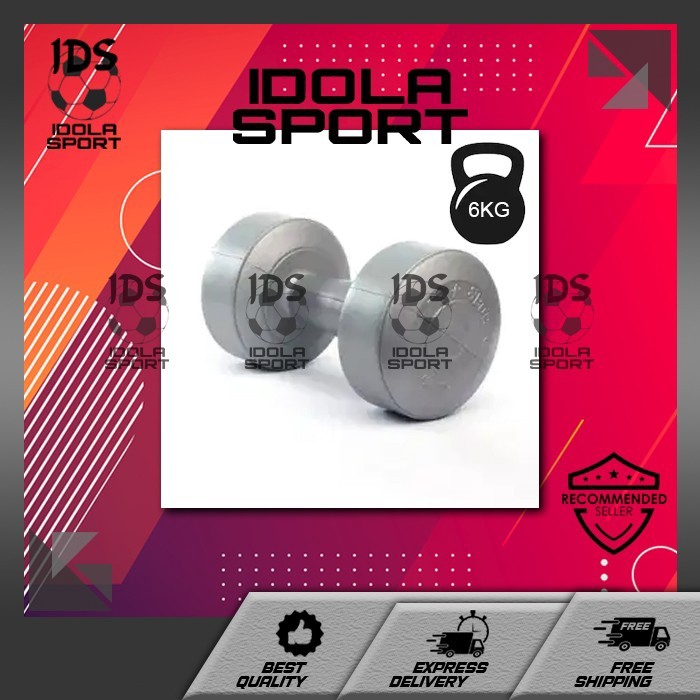 ดัมเบลพลาสติก barbell ดัมเบล 6kg 6kg win star stamina