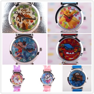 DISNEY THE CARS MARIE CAT CHIP n DALE WINNIE THE POOH LILO &amp; STITCH KIDS CHILD WATCH 1119P