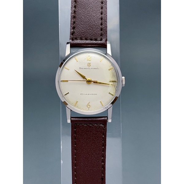 นาฬิกาเก่า นาฬิกาไขลาน นาฬิกาข้อมือโบราณไซโก้ vintage seiko Laurel "S Mark" flying Arabic