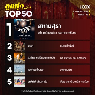 MP3 JOOX Top 50 ลูกทุ่ง l ไทบ้าน ประจำวันที่ 06 พฤษภาคม 2565 * CD-MP3 , USB-MP3*