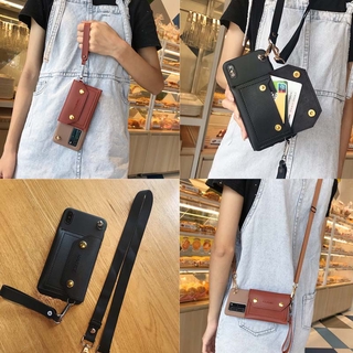 Samsung A12 A42 M31 S6 S7 edge S8 S9 S10 S20 Plus S20Ultra S10lite 2020 A91 Note5 Note8 Note9 Note10 Note10Plus Note10lite A81 Phone Case Leather card holder coin purse TPU Soft Cover กรณีศึกษา