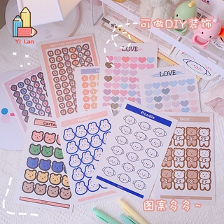 สติกเกอร์ ลายการ์ตูนน่ารัก สำหรับติดตกแต่ง DIY น่ารัก เครื่องเขียสำนักงาน โรงเรียน