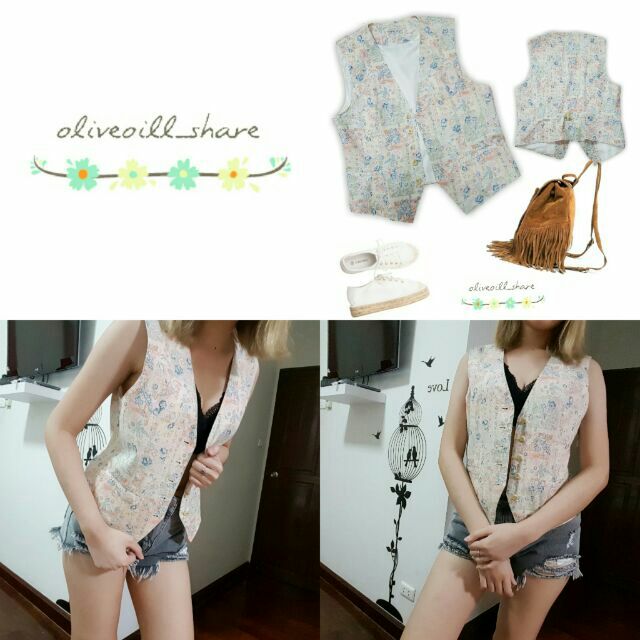 หมดPINK VINTAGE VEST