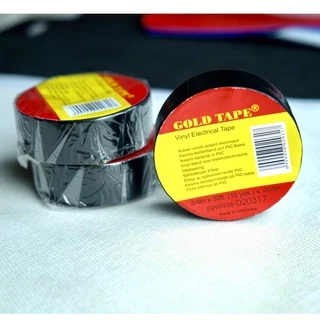 เทปพันสายไฟ สีดำ GOLD TAPE 🔥มีเก็บปลายทาง🔥 ขนาด : 3/4“ X 30 ฟุต หนา 0.005“ 🔥แพ็ค 10 ม้วนถูกกว่า🔥