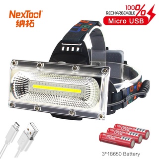 Peaksports ไฟฉายคาดหัว LED ไฟฉายคาดศีรษะแรงสูง ไฟสว่าง 3 แบบ ไฟฉายเดินป่า ชาร์จได้ ไฟคาดหัว ไฟฉายตกปลา ไฟส่องกบ กันน้ำ Headlamp