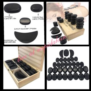 หินร้อน hot stone  massage 33 pcs/set