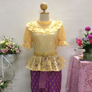 เสื้อลูกไม้เสื้อเหลือง รอบอก 36-37